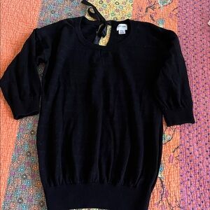 Motherhood Black Sweater with Ribbon Accent tie in back